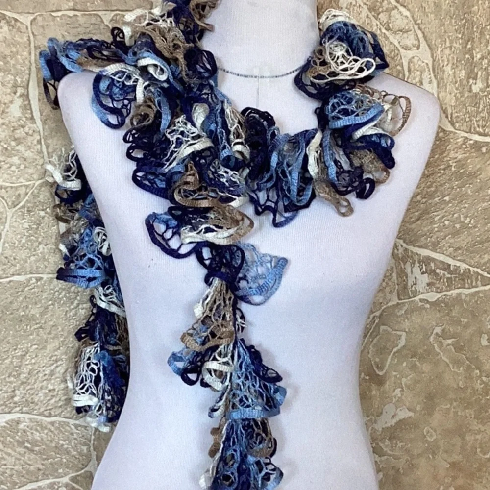 Hand, crocheted, scarves.   CC 1 - Picture 2 of 5
